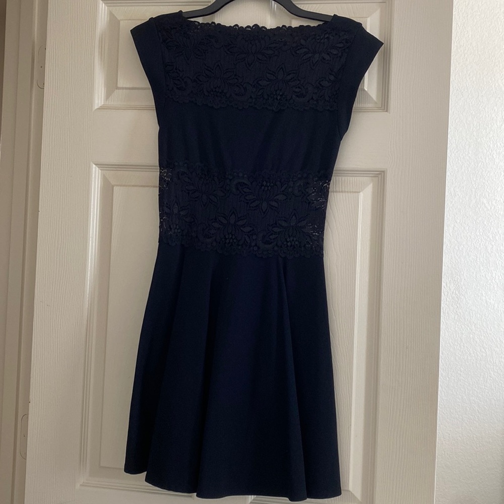 Bebe black lace dress